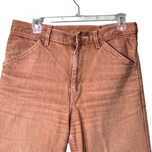 Uniqlo Jeans Women's 28 Burnt Orange Straight Leg Denim Casual Workwear Pants - Picture 10 of 12
